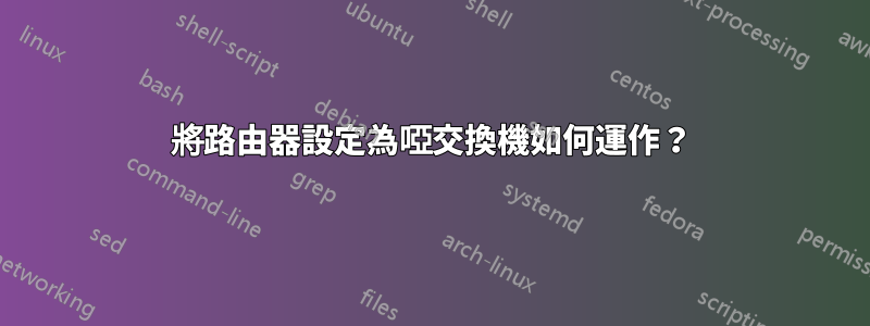 將路由器設定為啞交換機如何運作？