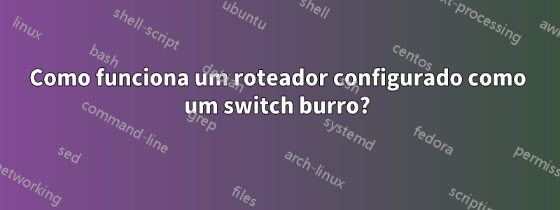 Como funciona um roteador configurado como um switch burro?