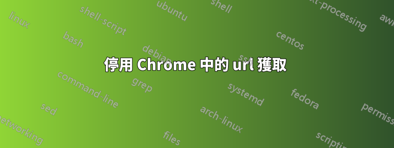 停用 Chrome 中的 url 獲取