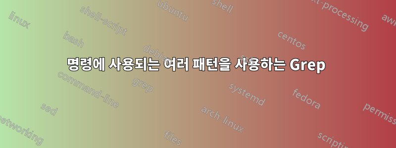 명령에 사용되는 여러 패턴을 사용하는 Grep