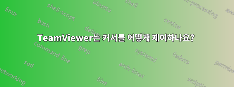 TeamViewer는 커서를 어떻게 제어하나요?