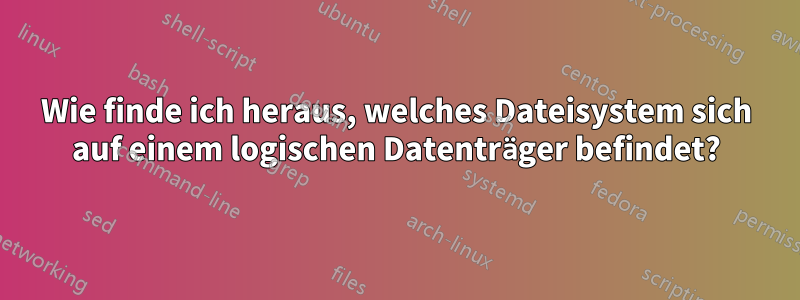 Wie finde ich heraus, welches Dateisystem sich auf einem logischen Datenträger befindet?