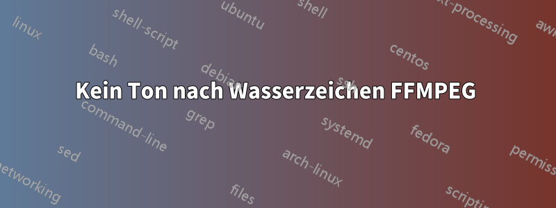 Kein Ton nach Wasserzeichen FFMPEG