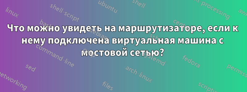 Что можно увидеть на маршрутизаторе, если к нему подключена виртуальная машина с мостовой сетью?