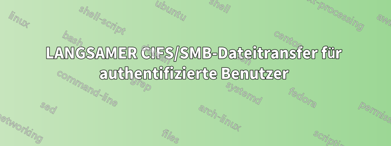LANGSAMER CIFS/SMB-Dateitransfer für authentifizierte Benutzer