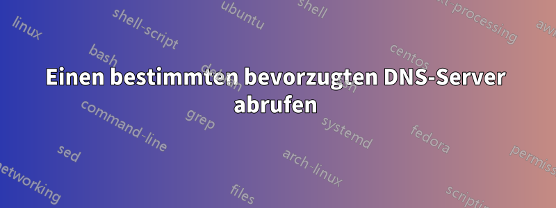 Einen bestimmten bevorzugten DNS-Server abrufen