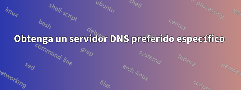 Obtenga un servidor DNS preferido específico