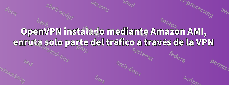 OpenVPN instalado mediante Amazon AMI, enruta solo parte del tráfico a través de la VPN