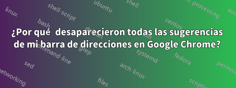 ¿Por qué desaparecieron todas las sugerencias de mi barra de direcciones en Google Chrome?