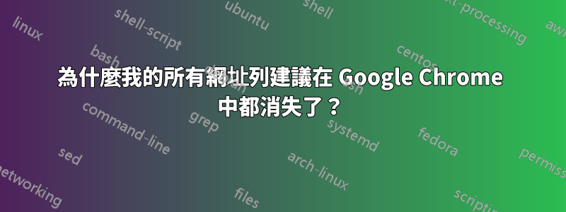 為什麼我的所有網址列建議在 Google Chrome 中都消失了？