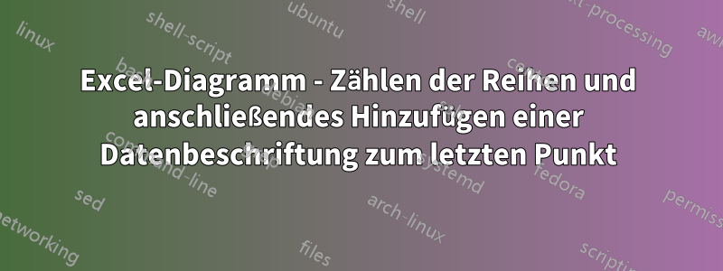 Excel-Diagramm - Zählen der Reihen und anschließendes Hinzufügen einer Datenbeschriftung zum letzten Punkt