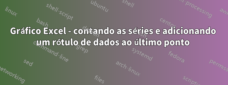 Gráfico Excel - contando as séries e adicionando um rótulo de dados ao último ponto