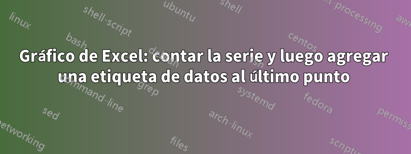 Gráfico de Excel: contar la serie y luego agregar una etiqueta de datos al último punto