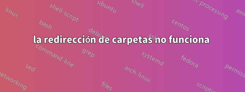 la redirección de carpetas no funciona