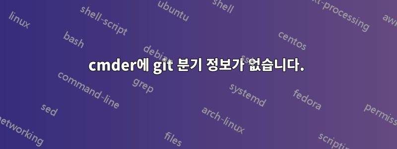 cmder에 git 분기 정보가 없습니다.