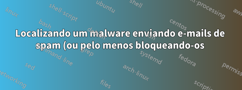 Localizando um malware enviando e-mails de spam (ou pelo menos bloqueando-os) de um computador Windows