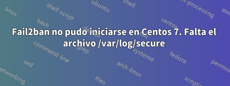 Fail2ban no pudo iniciarse en Centos 7. Falta el archivo /var/log/secure