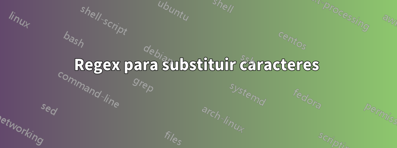 Regex para substituir caracteres