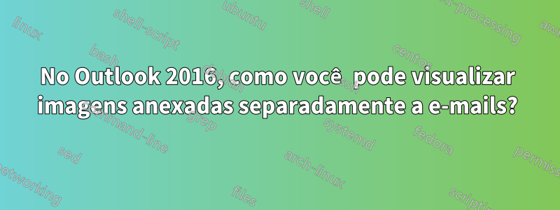 No Outlook 2016, como você pode visualizar imagens anexadas separadamente a e-mails?