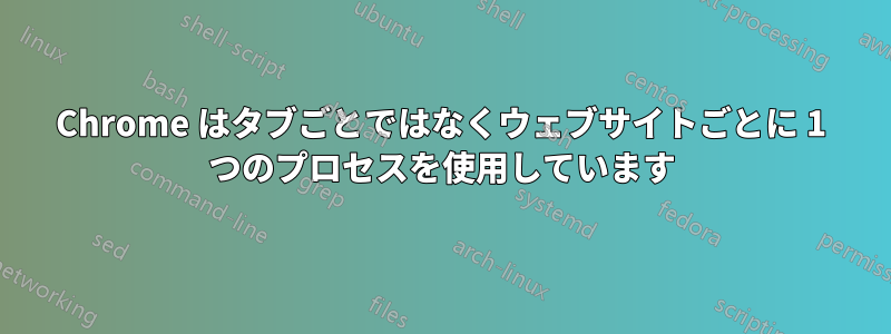 Chrome はタブごとではなくウェブサイトごとに 1 つのプロセスを使用しています