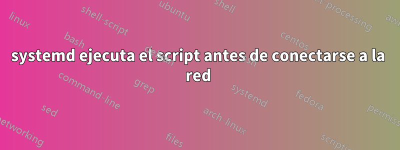 systemd ejecuta el script antes de conectarse a la red