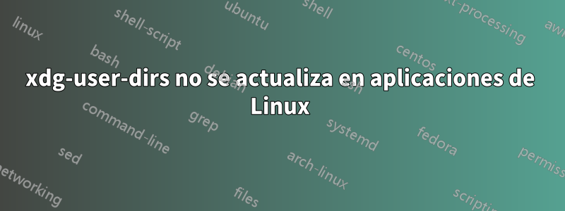 xdg-user-dirs no se actualiza en aplicaciones de Linux