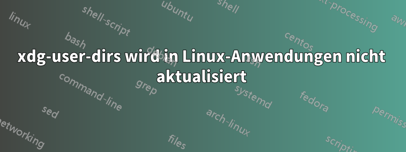 xdg-user-dirs wird in Linux-Anwendungen nicht aktualisiert