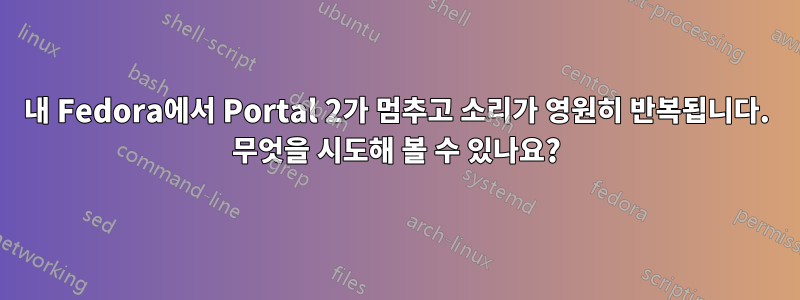 내 Fedora에서 Portal 2가 멈추고 소리가 영원히 반복됩니다. 무엇을 시도해 볼 수 있나요?