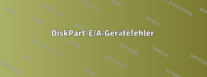 DiskPart-E/A-Gerätefehler