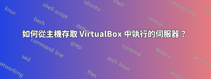 如何從主機存取 VirtualBox 中執行的伺服器？