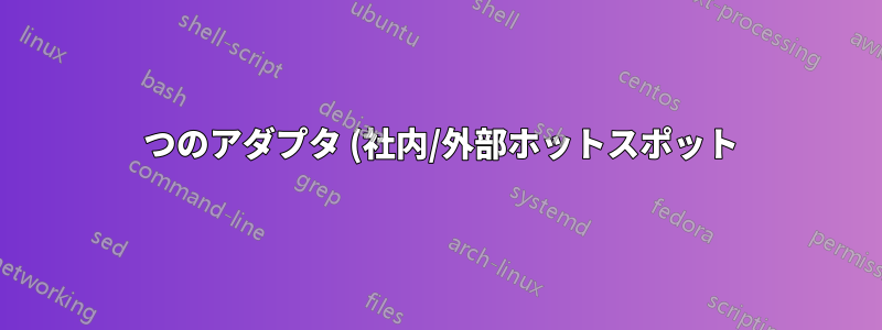 2 つのアダプタ (社内/外部ホットスポット) での Windows 7 ルーティング テーブルの問題