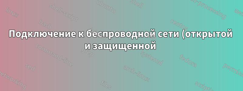 Подключение к беспроводной сети (открытой и защищенной) с терминала