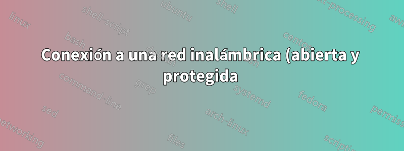 Conexión a una red inalámbrica (abierta y protegida) desde el terminal