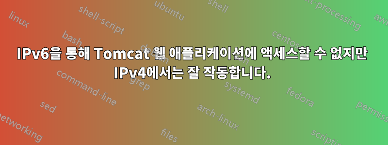 IPv6을 통해 Tomcat 웹 애플리케이션에 액세스할 수 없지만 IPv4에서는 잘 작동합니다.