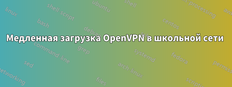 Медленная загрузка OpenVPN в школьной сети