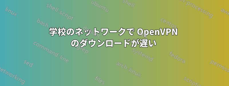 学校のネットワークで OpenVPN のダウンロードが遅い