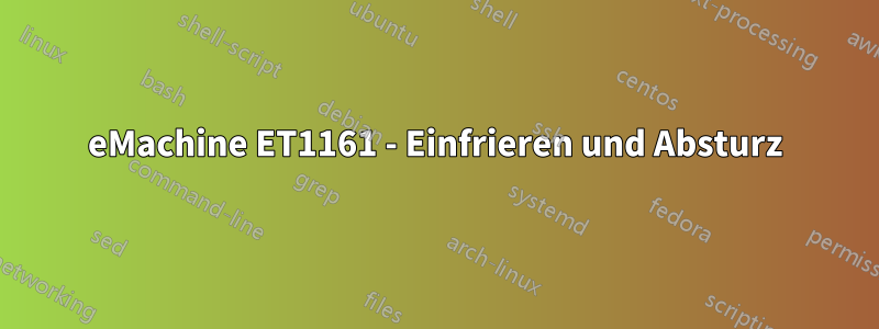 eMachine ET1161 - Einfrieren und Absturz