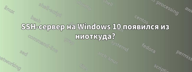 SSH-сервер на Windows 10 появился из ниоткуда?