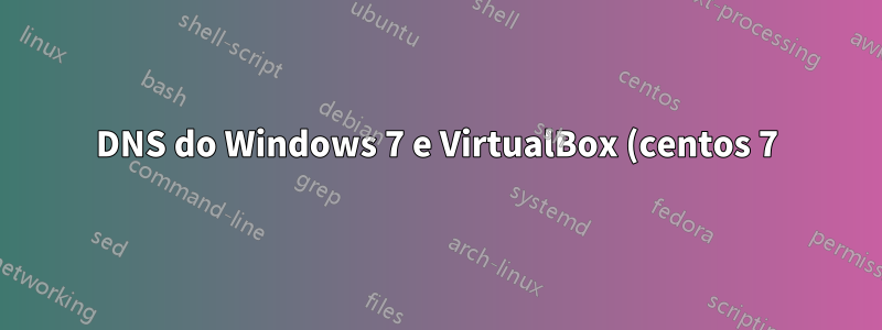 DNS do Windows 7 e VirtualBox (centos 7) não funciona
