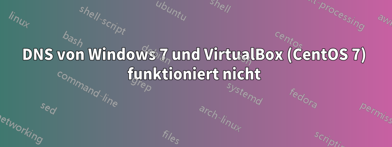 DNS von Windows 7 und VirtualBox (CentOS 7) funktioniert nicht