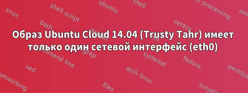 Образ Ubuntu Cloud 14.04 (Trusty Tahr) имеет только один сетевой интерфейс (eth0)