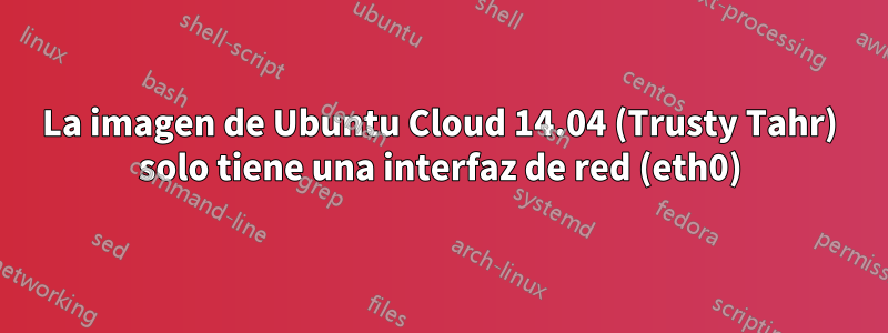 La imagen de Ubuntu Cloud 14.04 (Trusty Tahr) solo tiene una interfaz de red (eth0)