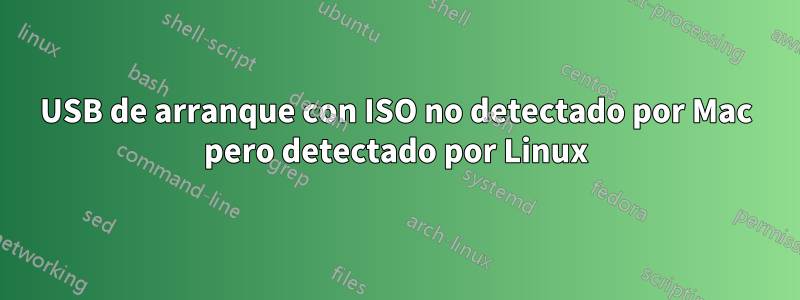 USB de arranque con ISO no detectado por Mac pero detectado por Linux