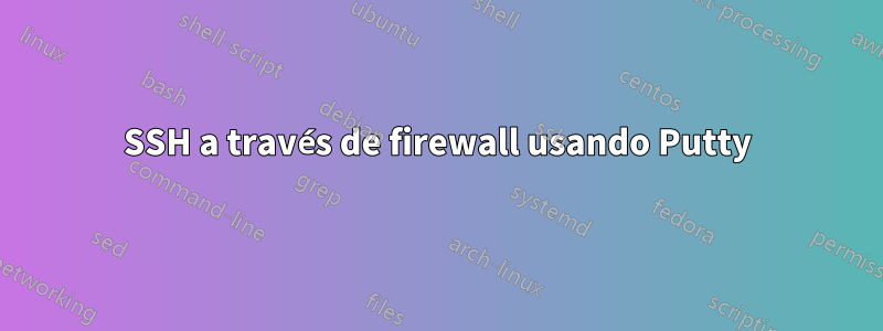 SSH a través de firewall usando Putty