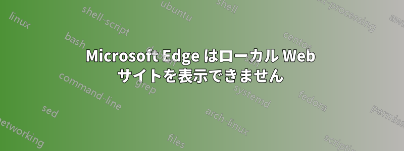 Microsoft Edge はローカル Web サイトを表示できません