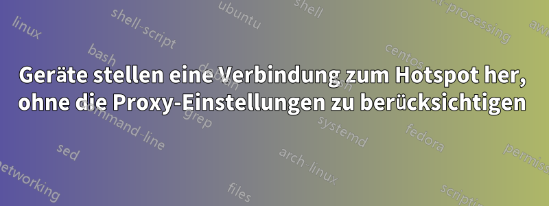 Geräte stellen eine Verbindung zum Hotspot her, ohne die Proxy-Einstellungen zu berücksichtigen