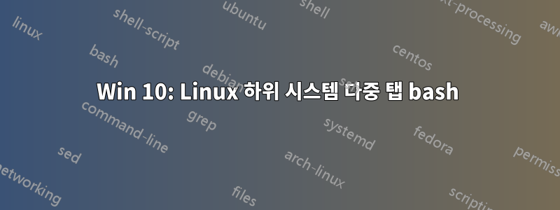 Win 10: Linux 하위 시스템 다중 탭 bash