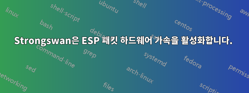 Strongswan은 ESP 패킷 하드웨어 가속을 활성화합니다.