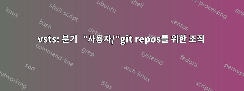 vsts: 분기 "사용자/"git repos를 위한 조직