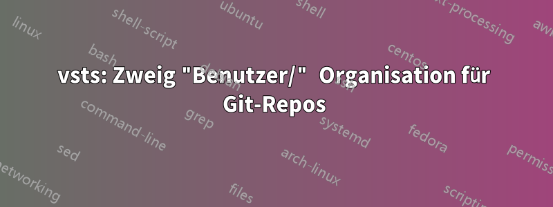 vsts: Zweig "Benutzer/" Organisation für Git-Repos